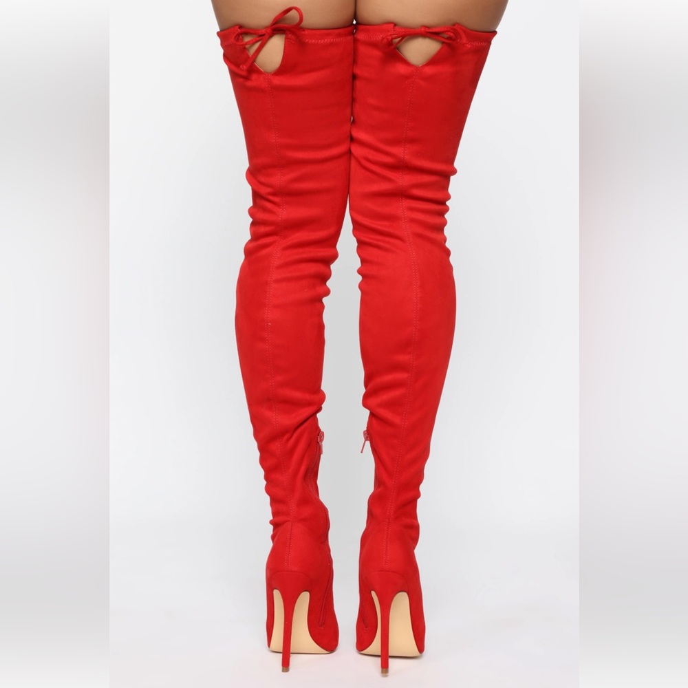 Fashion Nova thigh high boots